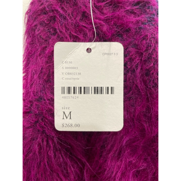 NWT Free People Bon Bon Magenta Fuzzy Alpaca Sweater Mini Dress - Picture 9 of 14